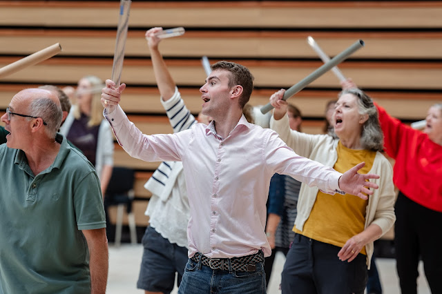 Andrew Norman: A Trip to the Moon - Adult Company rehearsal, Garsington Opera 2024 (Photo: Julian Guidera)