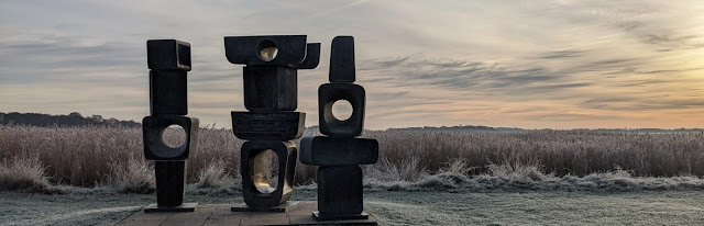 Barbara Hepworth: Family of Man - Snape Maltings, winter 2021 (Photo: Shoel Stadlen, courtesy Britten Pears Arts)