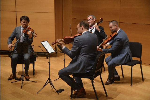 The Miró Quartet performing their Beethoven cycle at the Chamber Music Society of Fort Worth