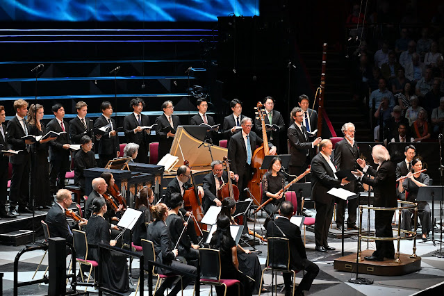 Bach: St John Passion - Benjamin Bruns, Christian Immler, Masaaki Suzuki, Bach Collegium Japan at BBC Proms (Photo: BBC/ Mark Allen)