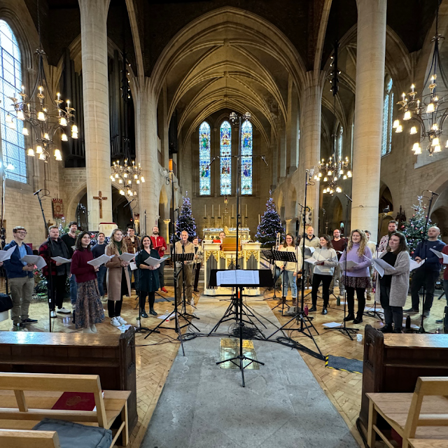 Alamire & His Majesty's Sagbutts and Cornetts at All Hallows Gospel Oak for recording sessions for Byrd's Great Service