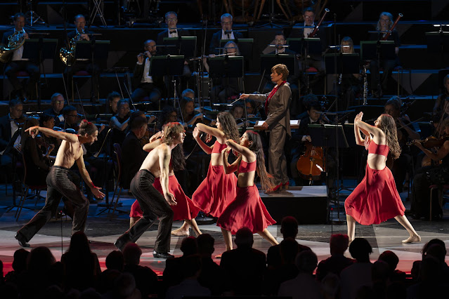 Bizet: Carmen - dancers, Glyndebourne Chorus, London Philharmonic Orchestra, Anja Bihlmaier - Glyndebourne Festival at BBC Proms (Photo: BBC/Andy Paradise