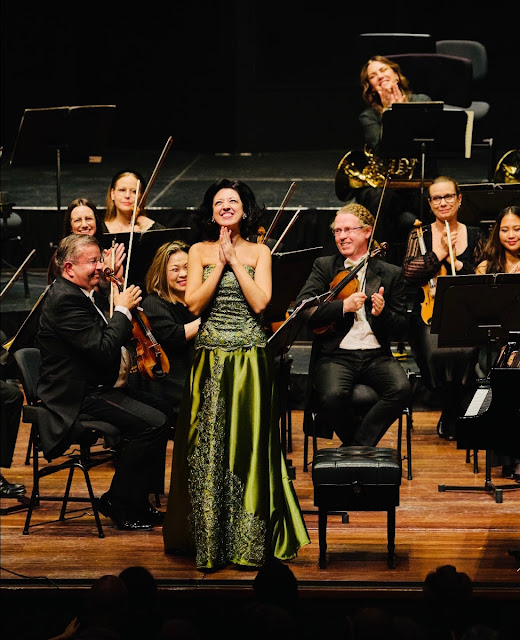 Alexandra Dariescu after Mozart Piano Concerto No 21 with the West Australian Symphony Orchestra and Fabien Gabel.