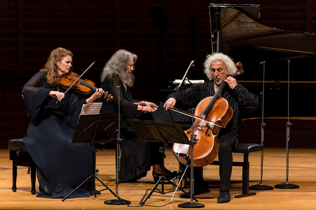 Janine Jansen, Martha Argerich, Mischa Maisky - Le Piano Symphonique, Lucerne (Photo: Philipp Schmidli, Luzerner Sinfonieorchester)