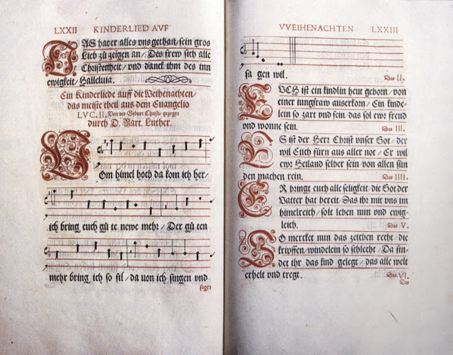 "Vom Himmel hoch", Luther's hymn in a 1541 songbook