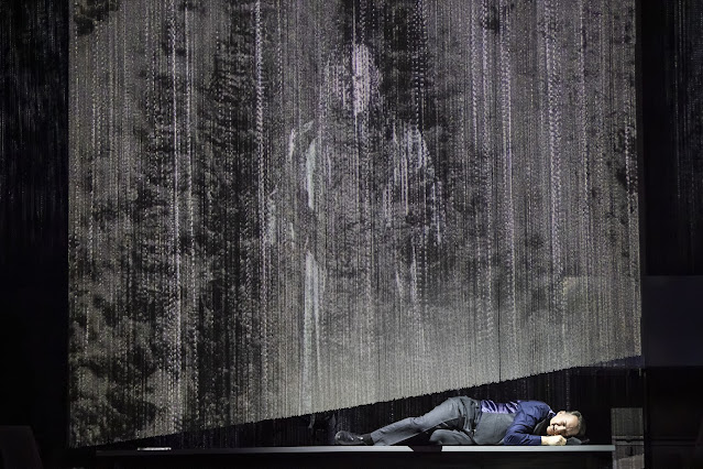 Wagner: The Flying Dutchman - Robert Hayward as The Dutchman and Edgaras Montvidas as Erik/ Steersman - Opera North (Photo: James Glossop)