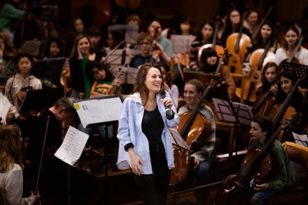 Founder Nicola Benedetti at one of the Benedetti Foundation's live Benedetti Sessions