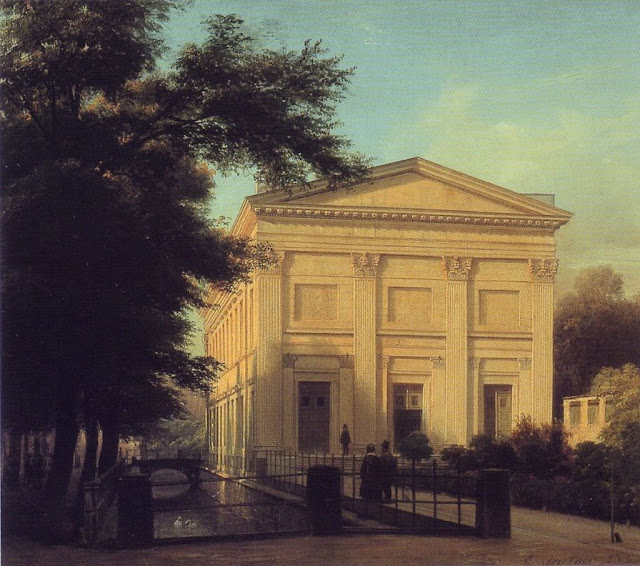 The Berlin Singakademie building in 1843 (Designed by Carl Theodor Ottmer; painting by Eduard Gaertner)