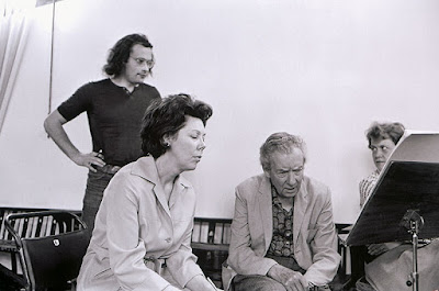 Colin Matthews, Janet Baker, Benjamin Britten in 1976 (Photo courtesy of Colin Matthews)