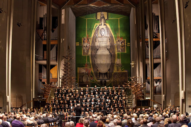 Sir Arthur Bliss' The Beatitudes performed in Coventry Cathedral for the first time, the iconic building for which it was commissioned and written and where it should have been performed on the evening of the Cathedral’s Consecration in May 1962. Orla Boylan (soprano), Andrew Kennedy (tenor), Sheffield Philharmonic Chorus, BBC Philharmonic, Paul Daniel (conductor)