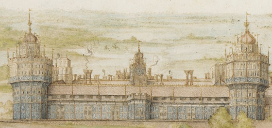 Watercolour of Nonsuch Palace, where Tallis' Spem in alium may have premiered