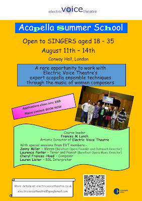 A Capella Summer School: work with Frances M Lynch of Electric Voice Theatre at Conway Hall