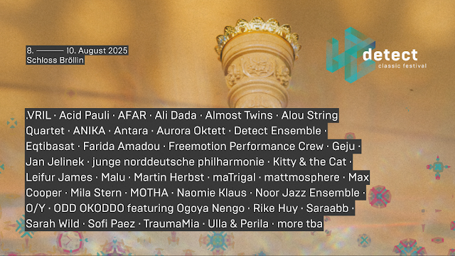 Detect Classical Festival is from 8 to 10 August 2025, at Schloss Bröllin - full details from the festival website.
