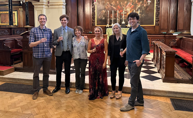 Richard Barnard, Richard Gowers, Roxanna Panufnik, Matilda Lloyd, Deborah Pritchard, Owain Park at St George's Hanover Square for the launch of Fantasia (Photo: Dominik Zaczek)