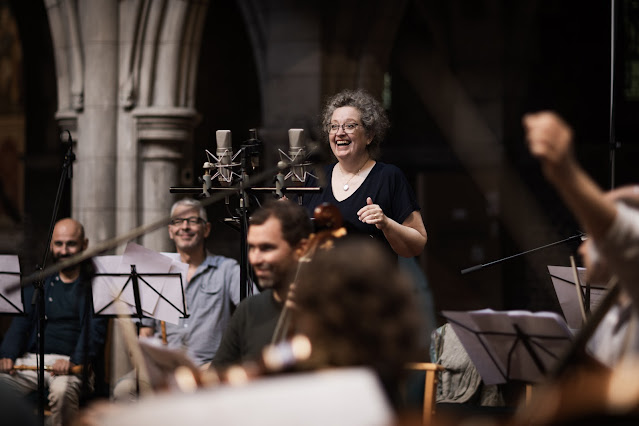 Ann Hallenberg, The Mozartists, Ian Page recording Gluck Arias (Photo: Ben Ealovega)