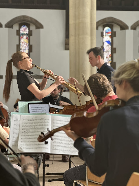 Jess Gillam, Tom Fetherstonhaugh & Fantasia Orchestra in rehearsal  (Photo: Fantasia Orchestra)