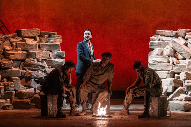 Britten: The Rape of Lucretia - Kieran Rayner, William Morgan, Trevor Eliot Bowes, Edmund Danon - English Touring Opera (Photo: © Richard Hubert Smith)