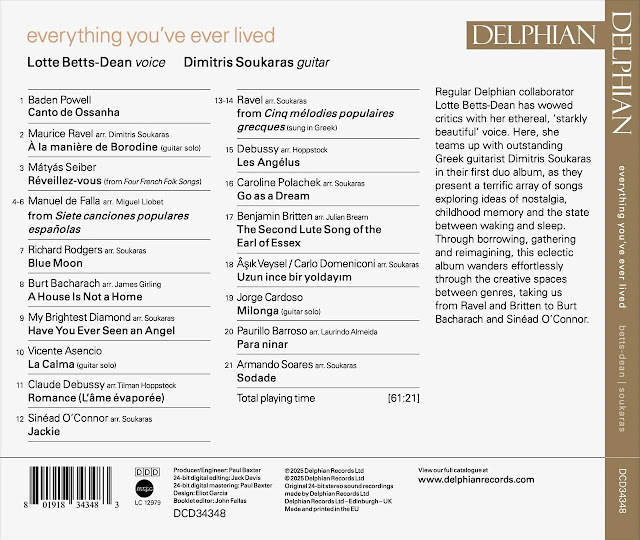 everything you've ever lived - Lotte Betts-Dean & Dimitris Soukaras - Delphian Records