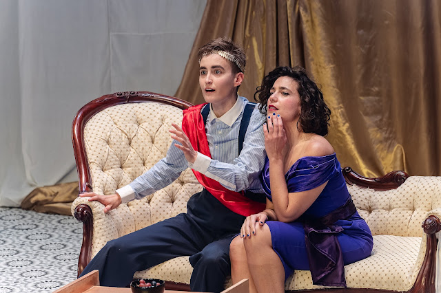 Monteverdi: L'incoronazione di Poppea - Hera Protopapas (Nerone), Theano Papadaki (Poppea) - HGO at Jackson's Lane Theatre (Photo: Julian Guidera) Monteverdi: L'incoronazione di Poppea - Hera Protopapas (Nerone), Theano Papadaki (Poppea) - HGO at Jackson's Lane Theatre (Photo: Julian Guidera)