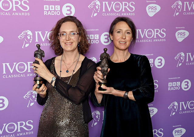 Helen Grime and Zoe Gilbert, winners of the Award for Best Orchestral Composition at The Ivors Classical Awards (Photo: Hogan Media - Shutterstock)