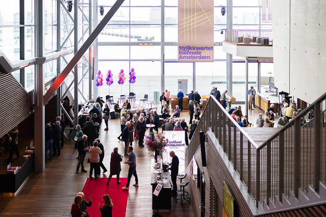Strijkkwartet Biënnale Amsterdam at the Muziekgebouw Amsterdam (Photo: Marco van Es) Strijkkwartet Biënnale Amsterdam at the Muziekgebouw Amsterdam (Photo: Marco van Es)