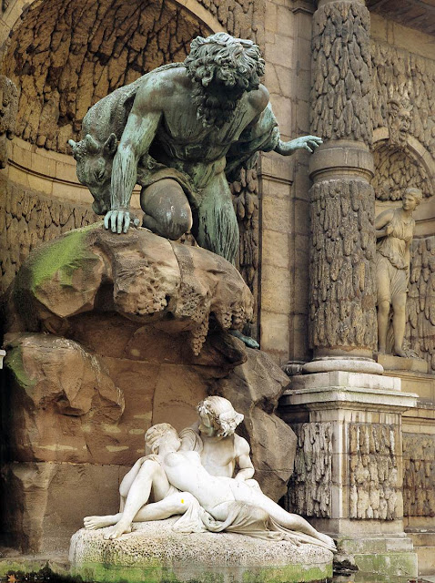 Auguste Ottin Polyphemus Surprising Acis and Galatea 1852-63, Luxembourg Gardens Auguste Ottin Polyphemus Surprising Acis and Galatea 1852-63, Luxembourg Gardens