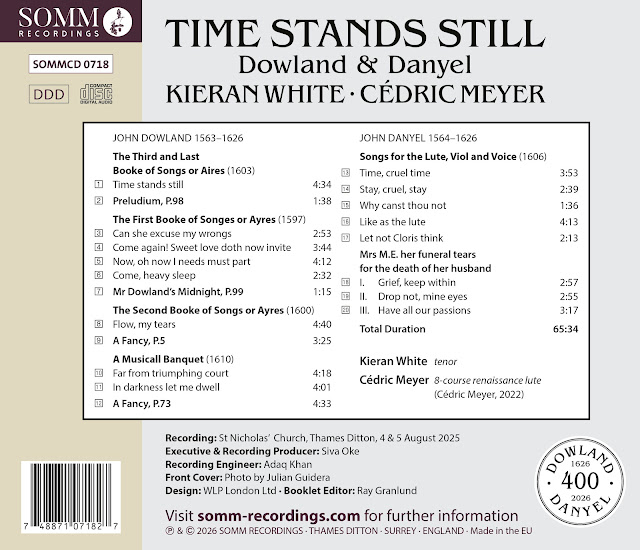Time stands still: Dowland & Danyel; Kieran White,  Cédric Meyer; SOMM