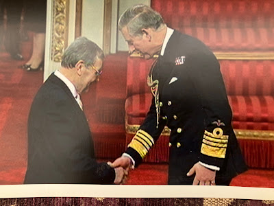 Roger Rowe receiving his MBE in 2006