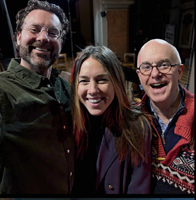 Randall Scotting, Mary Bevan, Laurence Cummings at recording sessions (Photo: Simon Wall)