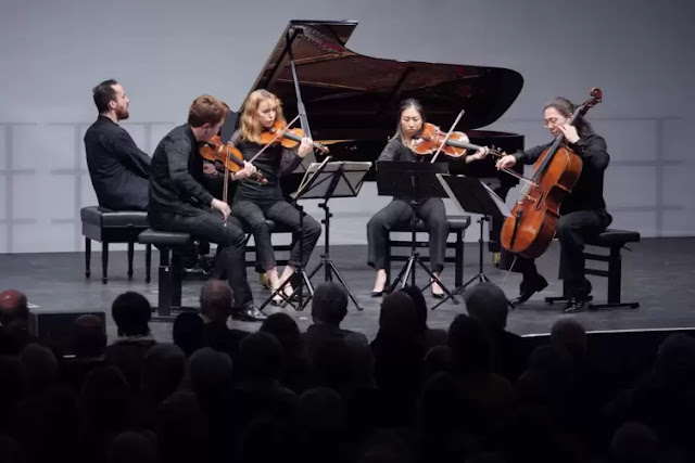 Igor Levit & the Leonkoro Quartet in Heidelberg in 2024 (Photo: Studio Visuell)