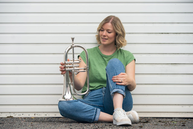 Imogen Whitehead with flugelhorn Imogen Whitehead with flugelhorn