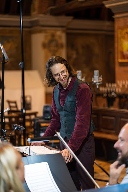 John Andrews at recording sessions for his disc of Sullivan songs