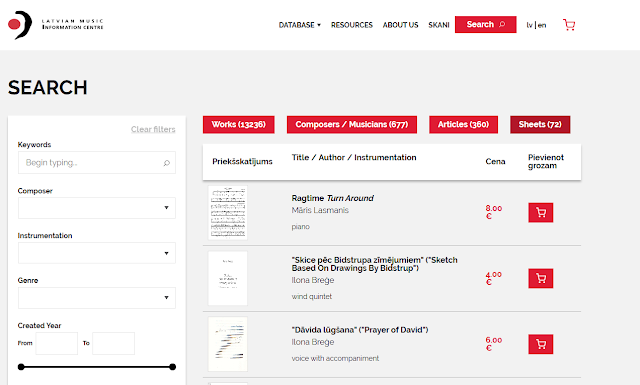 Latvian Music Information Centre launches a new online store with sheet music by Latvian composers