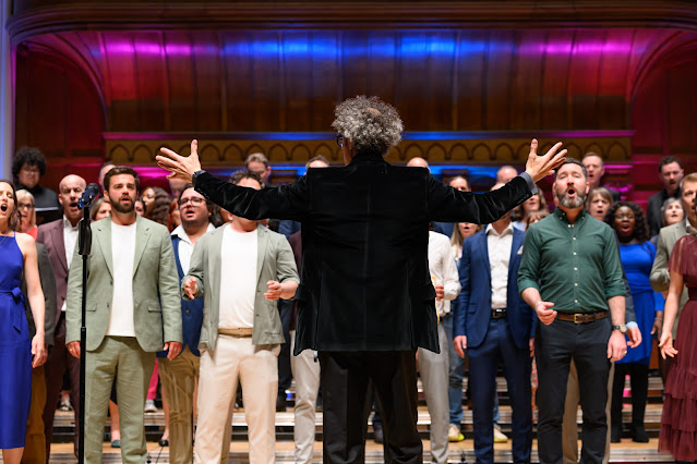 Jon Webber rehearsing for the UK Choir of the Year launch concert at Cadogan Hall