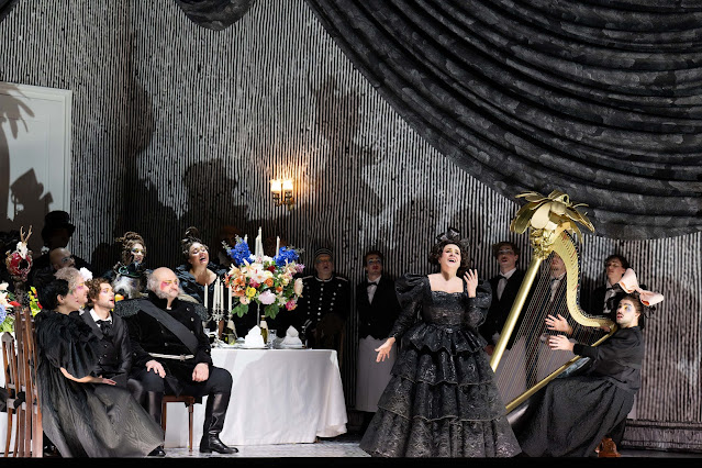 Rossini: <i>Il viaggio a Reims</i> - Edgardo Rocha, Misha Kiria, Cecilia Bartoli, Rouven Pabst - Salzburg Festival (Photo: Monika Rittershaus) Rossini: <i>Il viaggio a Reims</i> - Edgardo Rocha, Misha Kiria, Cecilia Bartoli, Rouven Pabst - Salzburg Festival (Photo: Monika Rittershaus)