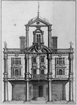 Dorset Garden Theatre depicted in 1673