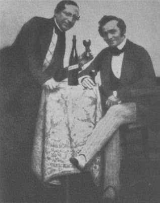 Lortzing with his friend Philipp Reger, 1844. Daguerreotypie.