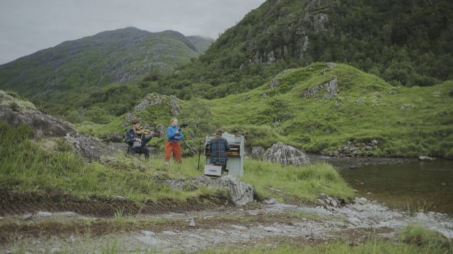 Recording at Kinloch Hourn Recording at Kinloch Hourn