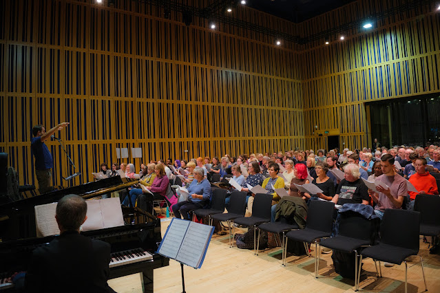 Singers from the North-East in rehearsal for Elgar's The Dream of Gerontius
