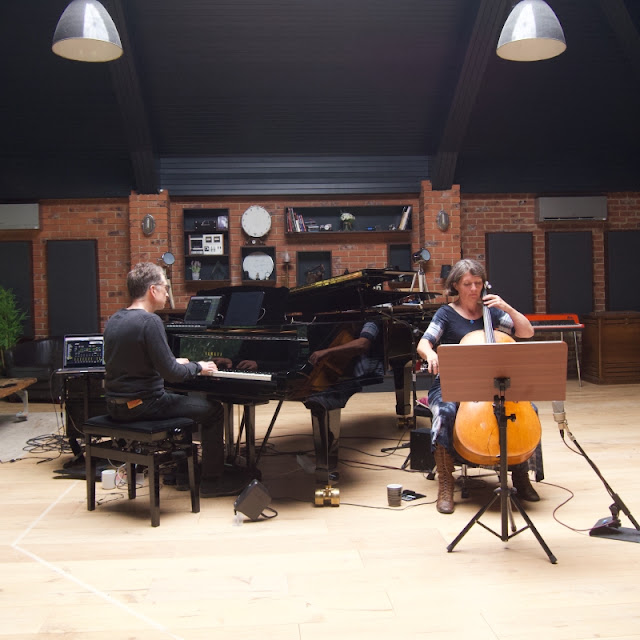 Gavin Greenaway & Caroline Dale in rehearsal Gavin Greenaway & Caroline Dale in rehearsal